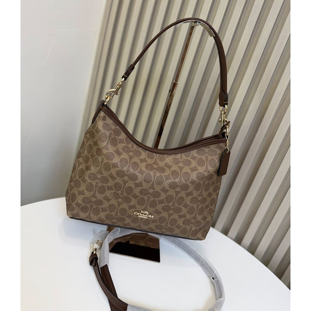 Coach Dark Brown Women Shoulder Bag Cbh15