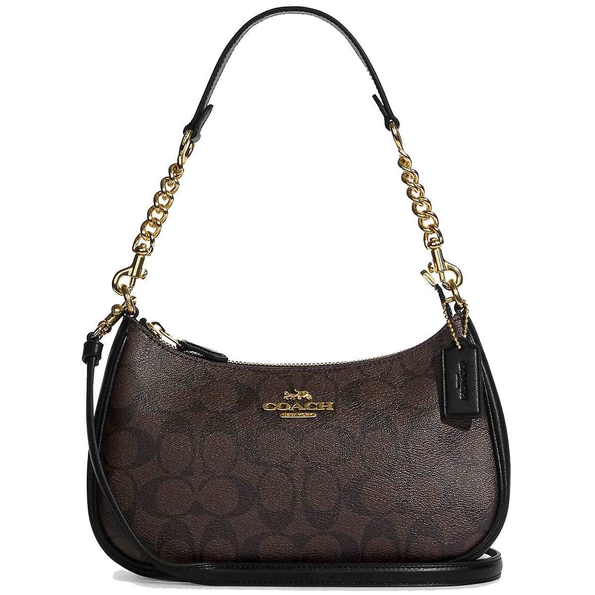 Coach Gold Walnut Black Women Shoulder Bag Cv933