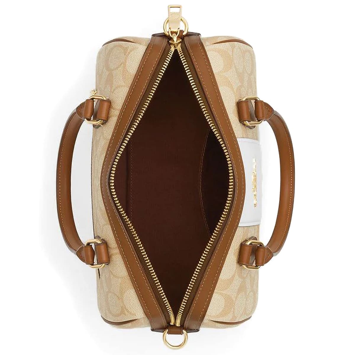 Coach Im Light Khaki Chalk Lt Saddle White Beige Brown Women Handbag Cr243