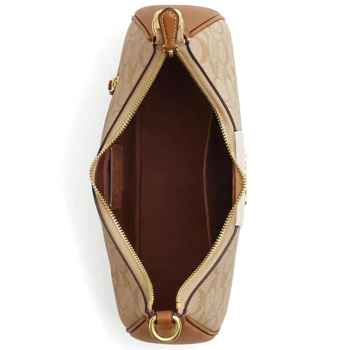 Coach Im Light Khaki Chalk Lt Saddle White Beige Brown Women Shoulder Bag Ct257