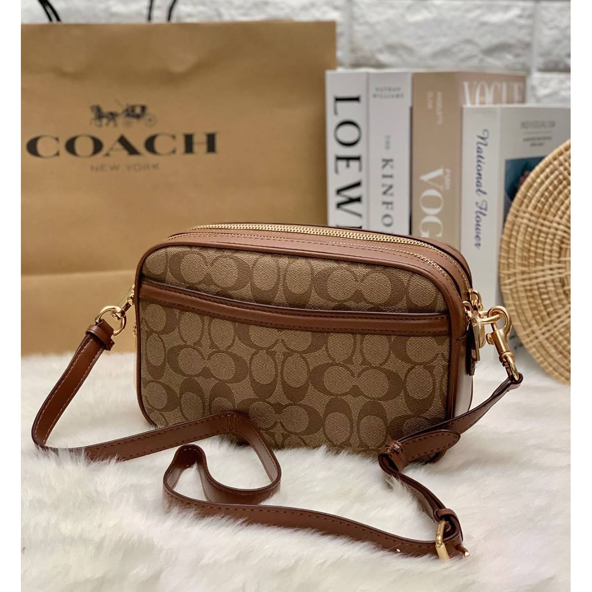 Coach Tan Brown Women Crossbody Bag 68168