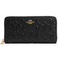 COACH Women’s Black Signature Zip-Around Wallet F53834