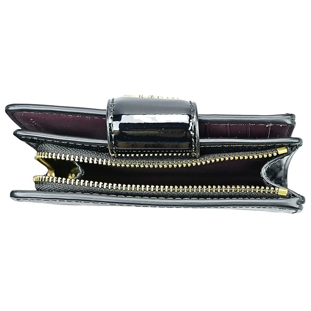 COACH Women’s Signature Patent Leather Medium Corner Zip Wallet CV414