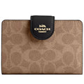 COACH Women’s Signature Canvas Floral Leaf Medium Wallet CW786