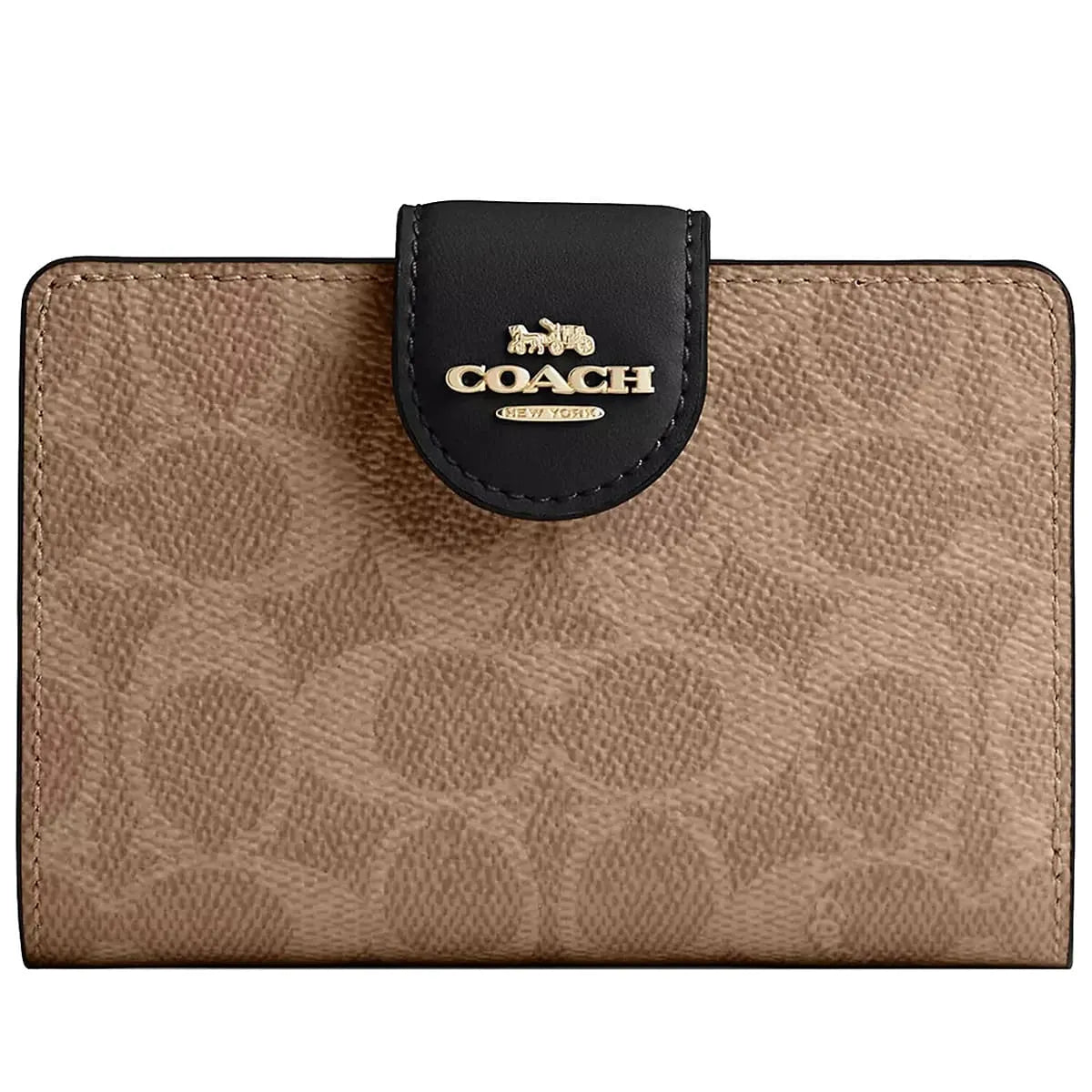 COACH Women’s Signature Canvas Floral Leaf Medium Wallet CW786