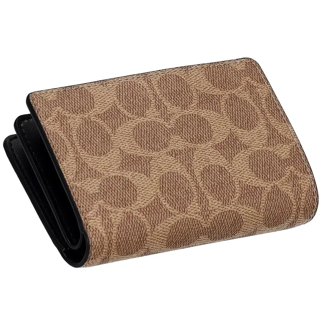 COACH Women’s Signature Canvas Floral Leaf Medium Wallet CW786