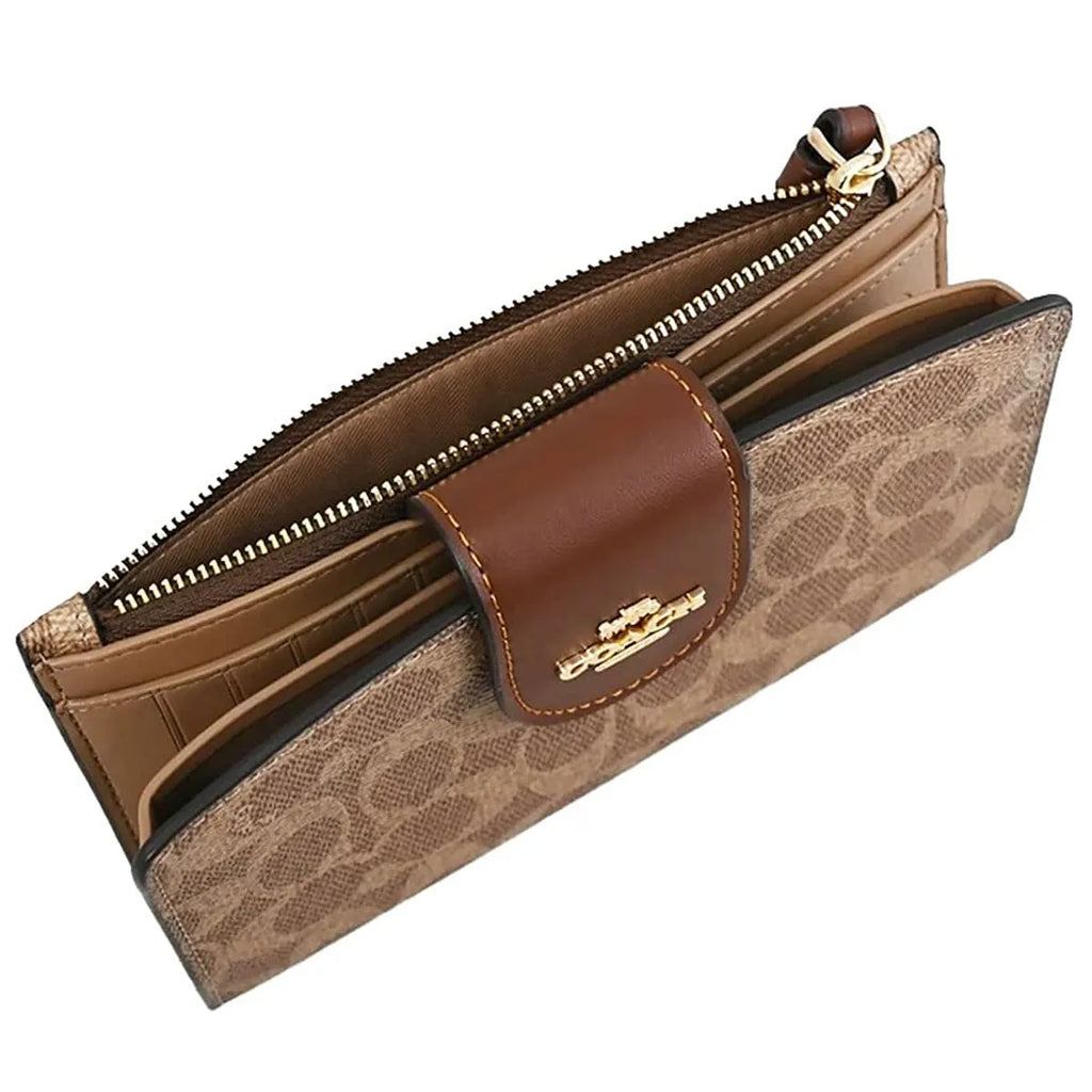 COACH Women’s Signature Canvas Phone Wallet Wristlet CW780