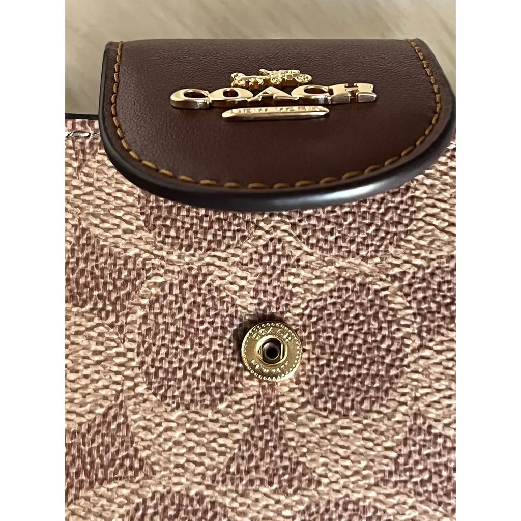 COACH Women’s Signature Canvas Phone Wallet Wristlet CW780