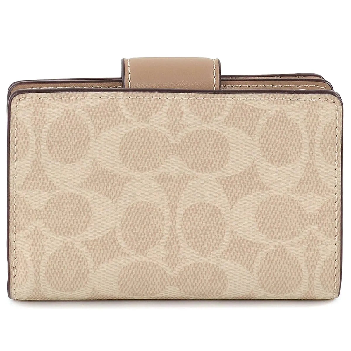 COACH Women’s Signature Canvas Silver Medium Corner Zip Wallet CW786
