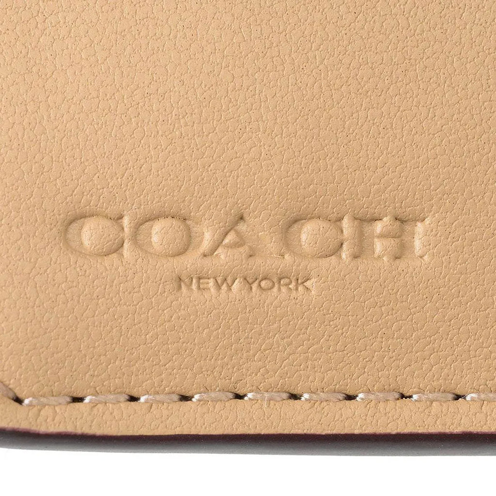 COACH Women’s Signature Canvas Silver Medium Corner Zip Wallet CW786
