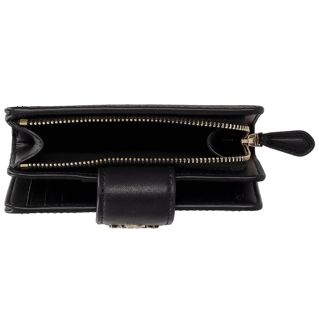 COACH Women’s Signature Canvas Walnut Black Medium Corner Zip Wallet CW786