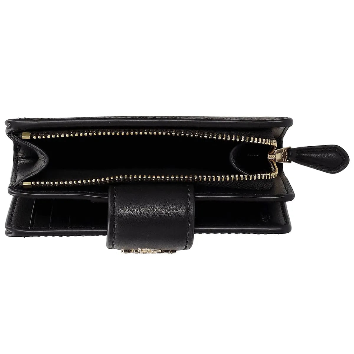 COACH Women’s Signature Canvas Walnut Black Medium Corner Zip Wallet CW786