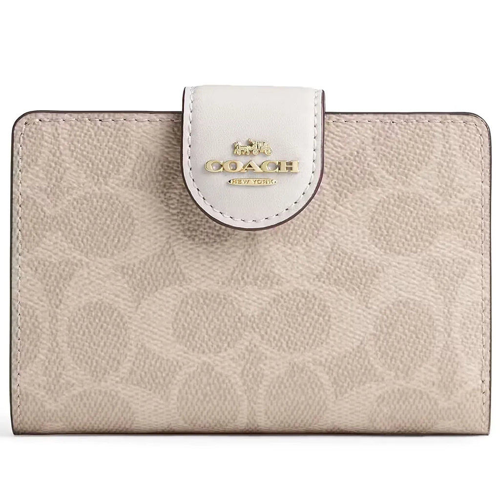 COACH For Women Signature Canvas Medium Corner Zip Wallet CW786