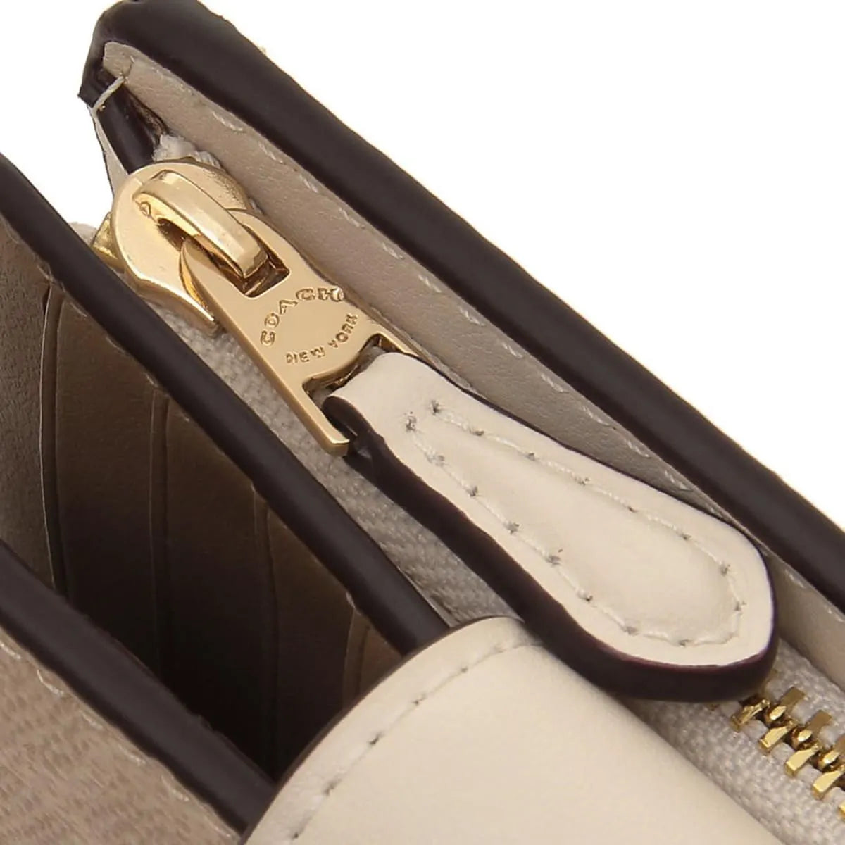COACH For Women Signature Canvas Medium Corner Zip Wallet CW786