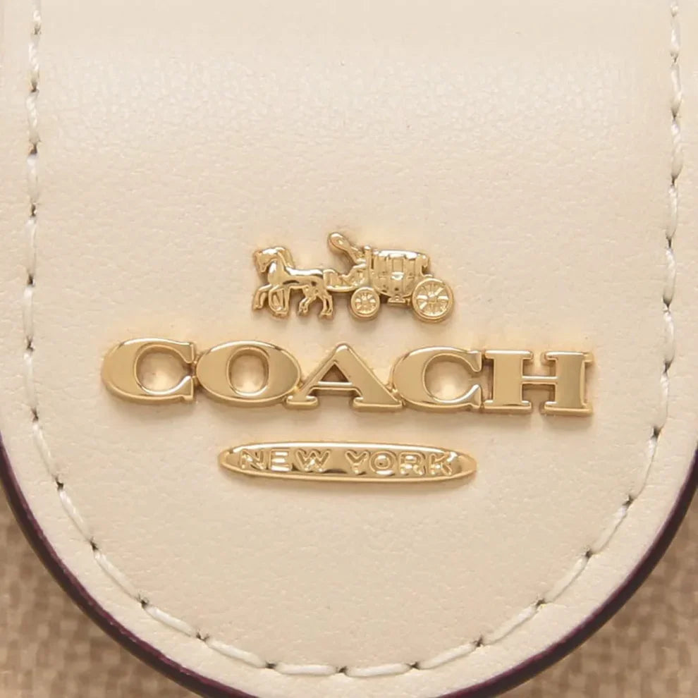 COACH For Women Signature Canvas Medium Corner Zip Wallet CW786