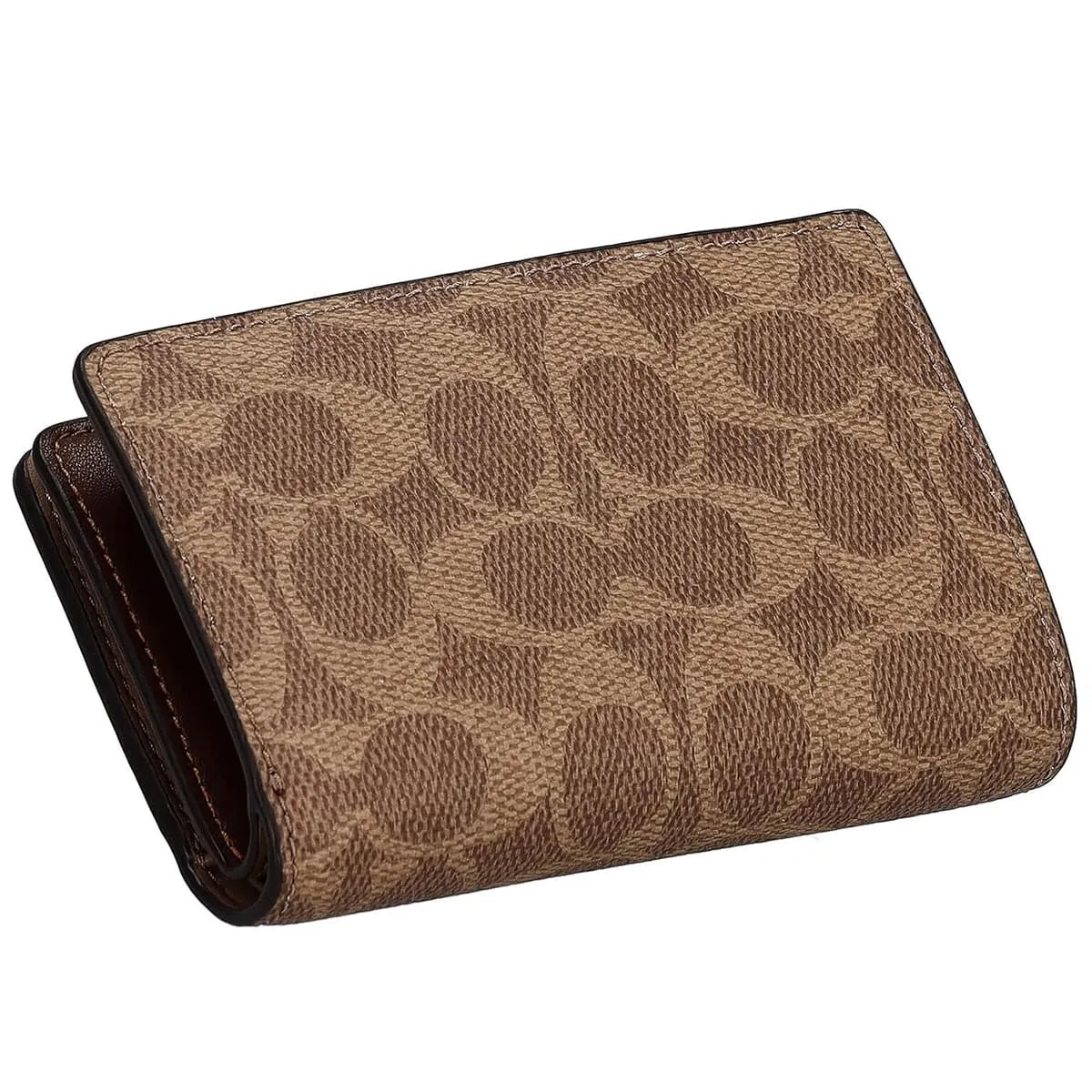 COACH Women’s Signature Canvas Medium Corner Zip Wallet CW786