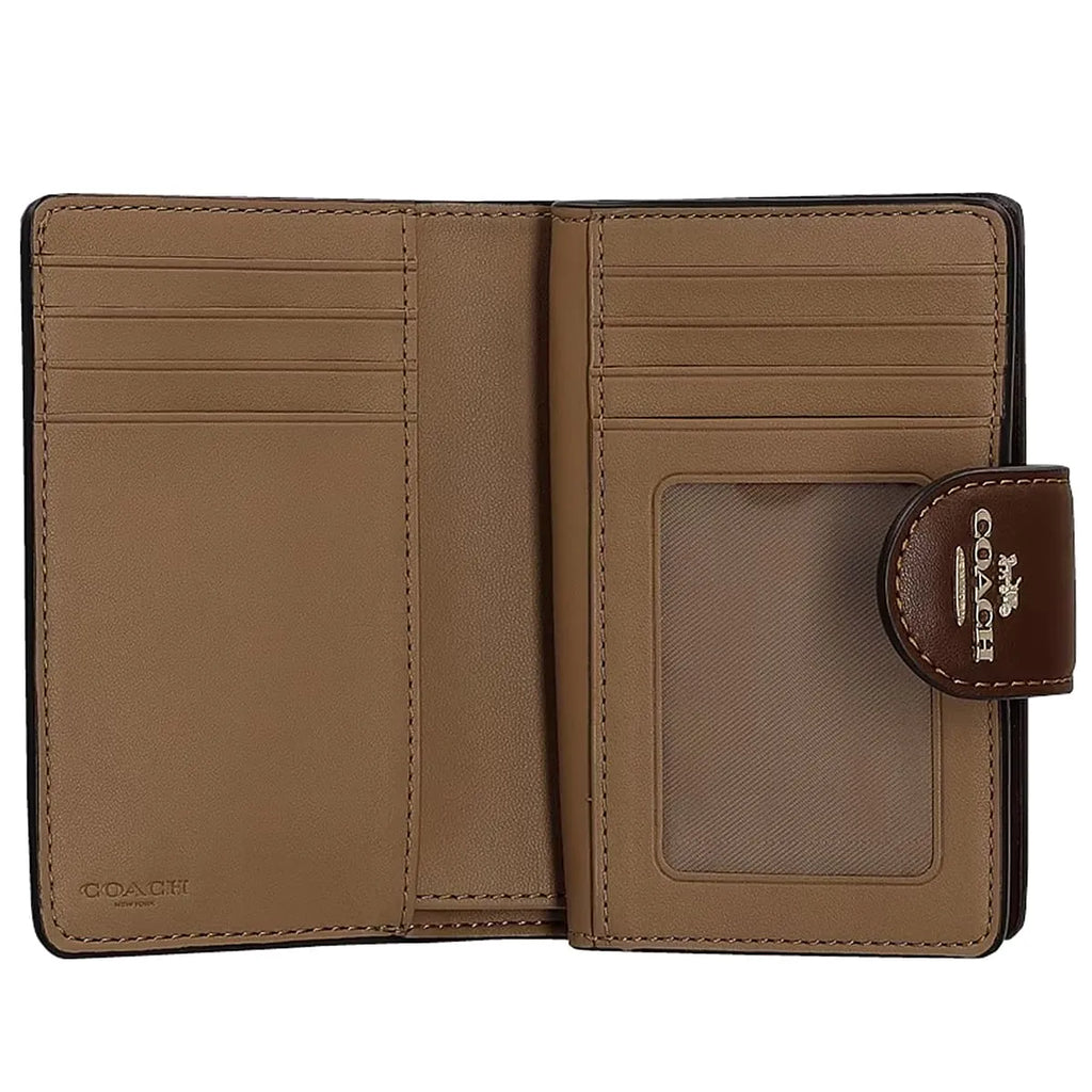 COACH Women’s Signature Canvas Medium Corner Zip Wallet CW786