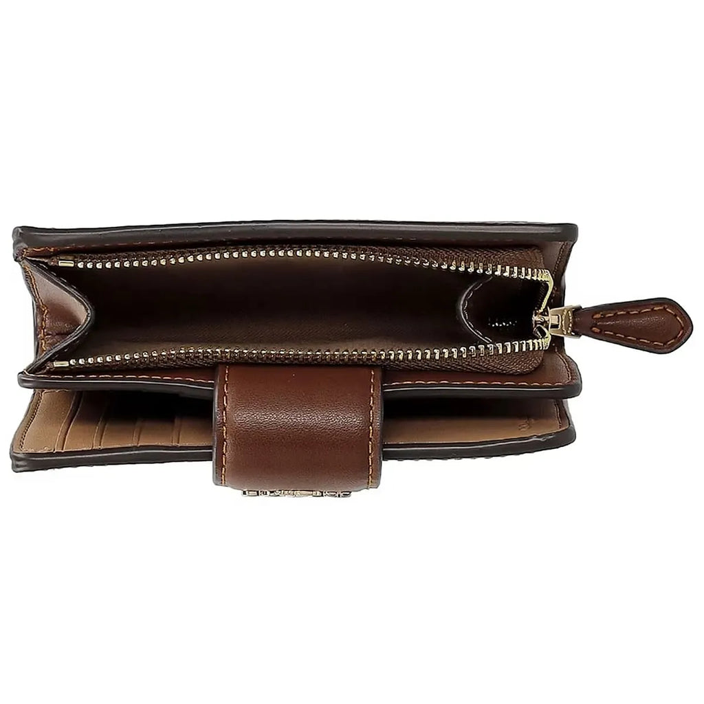 COACH Women’s Signature Canvas Medium Corner Zip Wallet CW786
