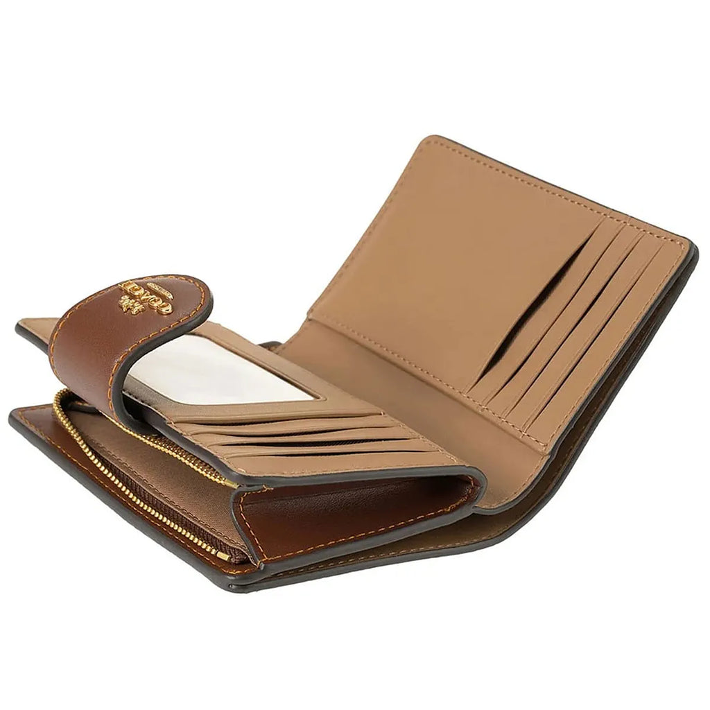 COACH Women’s Signature Canvas Medium Corner Zip Wallet CW786
