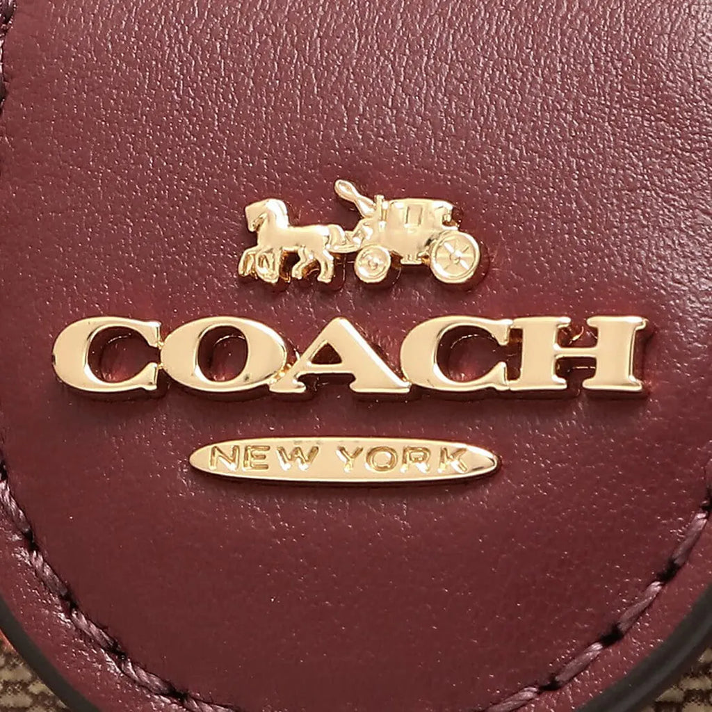 COACH Women’s Signature Floral Medium Corner Zip Wallet C8730