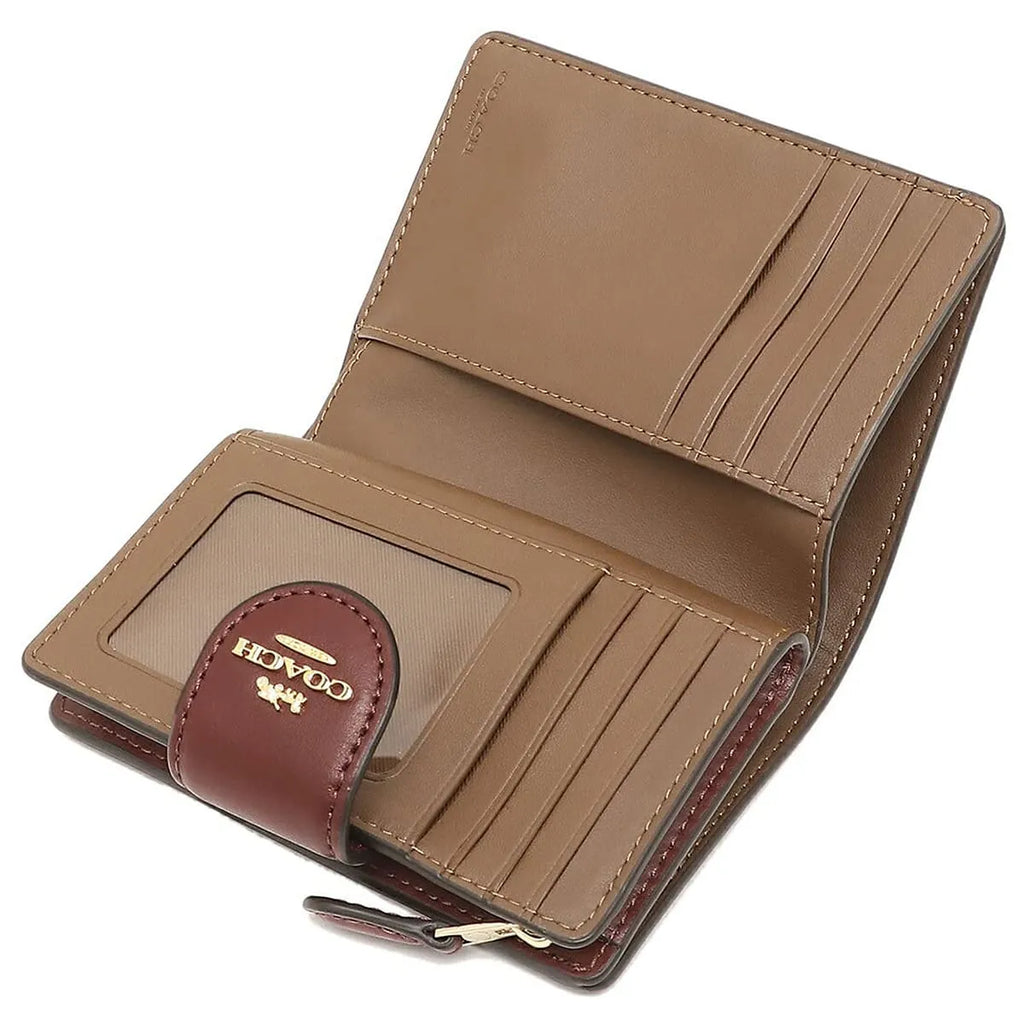 COACH Women’s Signature Floral Medium Corner Zip Wallet C8730