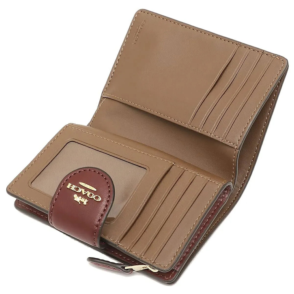 COACH Women’s Signature Floral Medium Corner Zip Wallet C8730