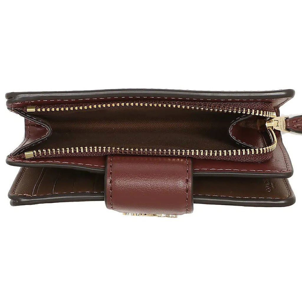 COACH Women’s Signature Floral Medium Corner Zip Wallet C8730