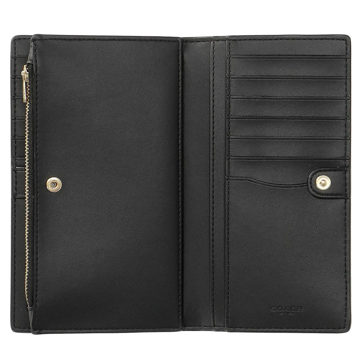 Coach Women’s Slim Signature Canvas Wallet in Dark Brown C8714 IMAA8