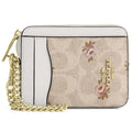 COACH Women’s Signature Floral Zip Card Case CAR25 IMSAS