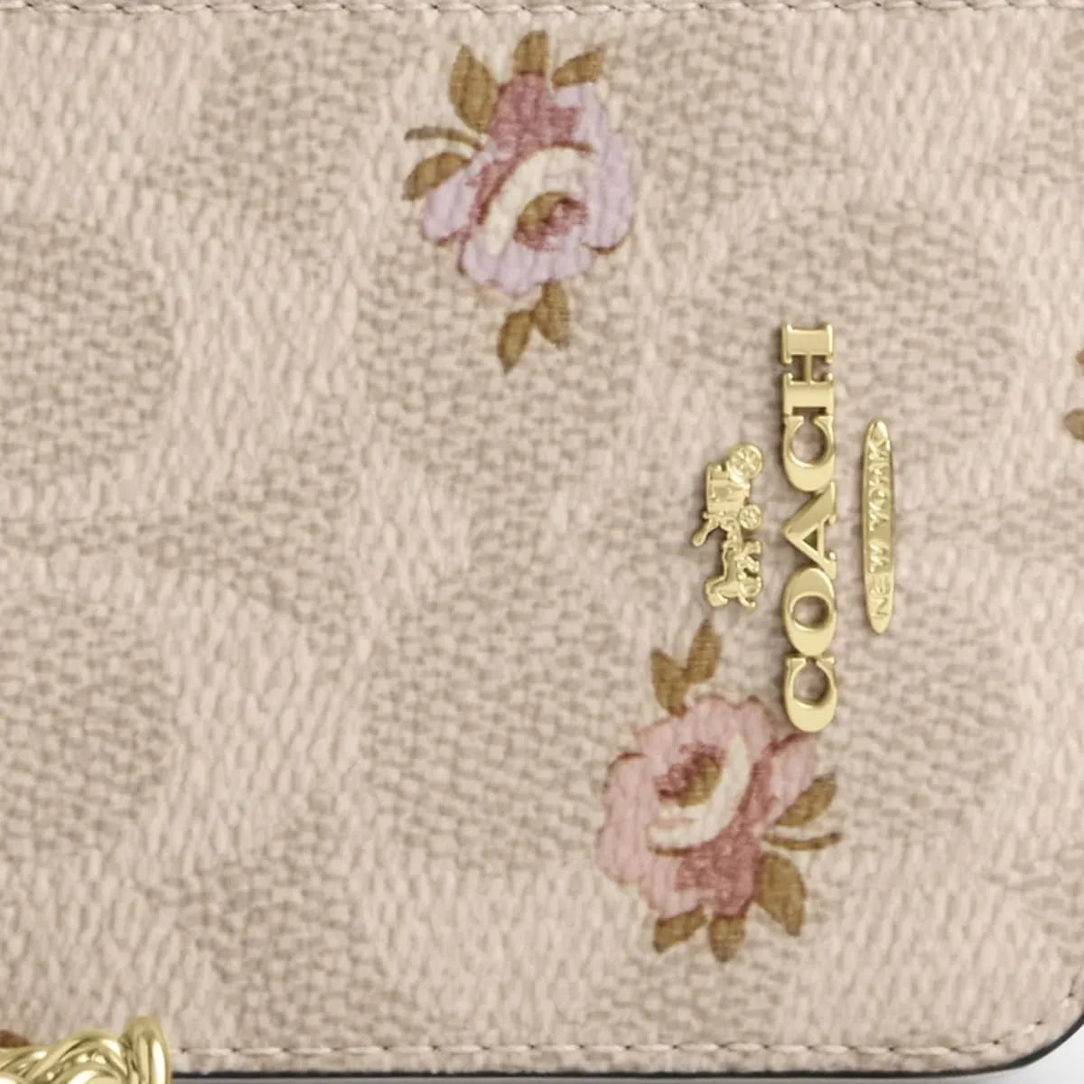 COACH Women’s Signature Floral Zip Card Case CAR25 IMSAS