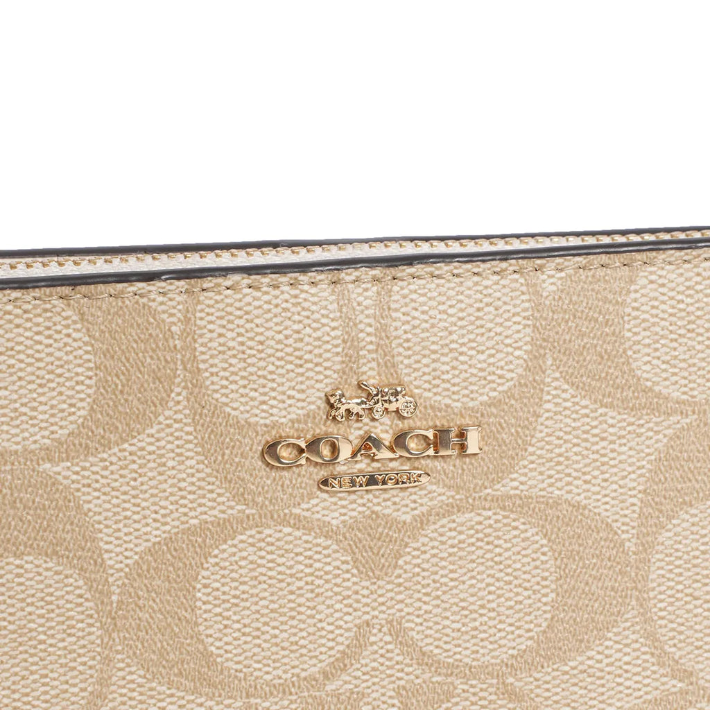 Coach Women’s Slim Signature Canvas Wallet in Light Khaki Chalk C8714