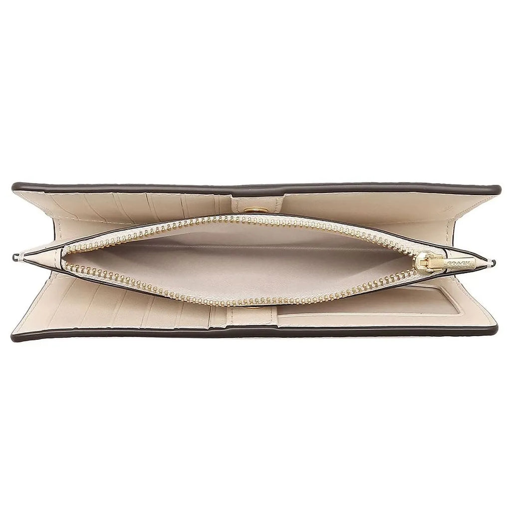 Coach Women’s Slim Signature Canvas Wallet in Light Khaki Chalk C8714