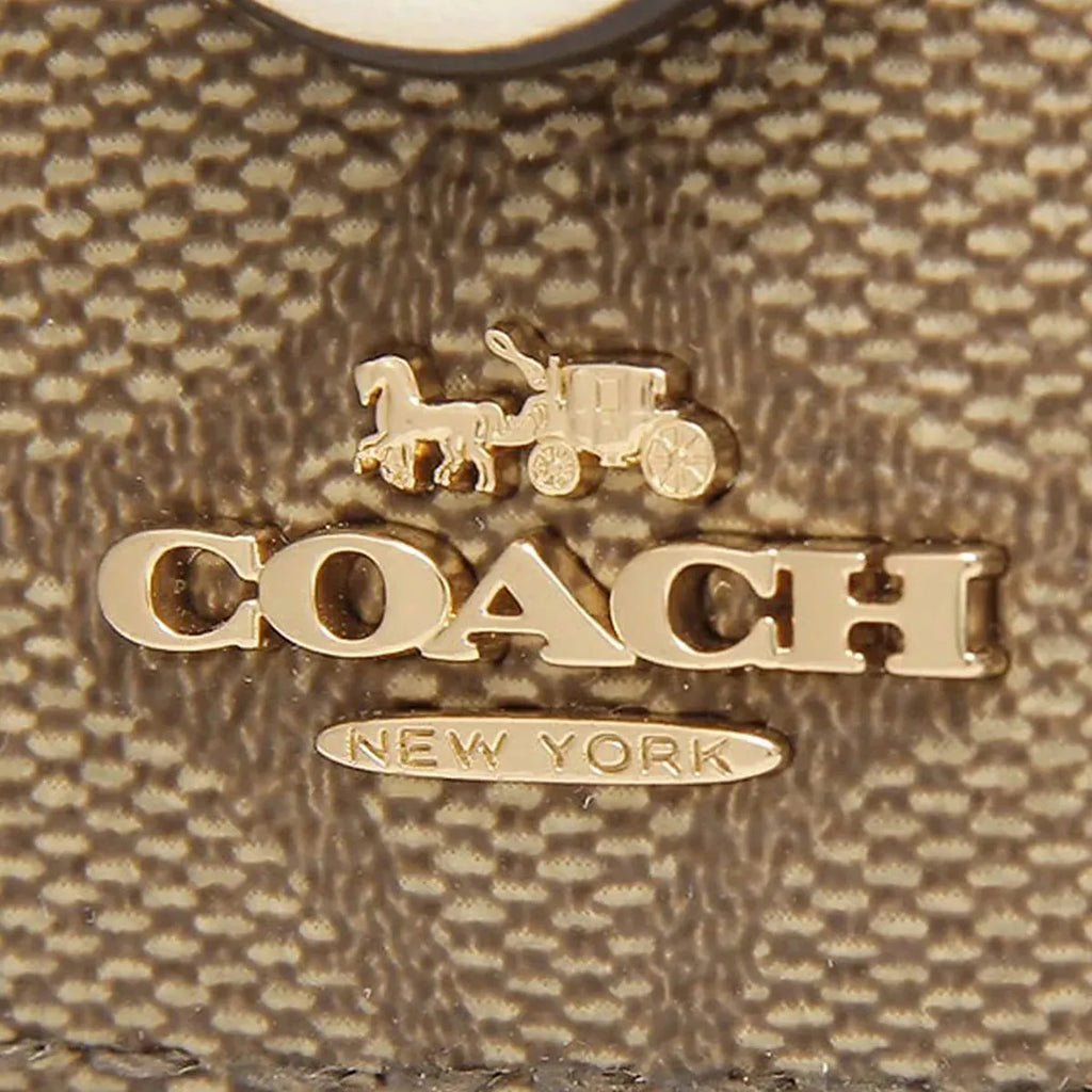 COACH Women’s Signature Canvas Attachment Card Case C7398 IMDJ8