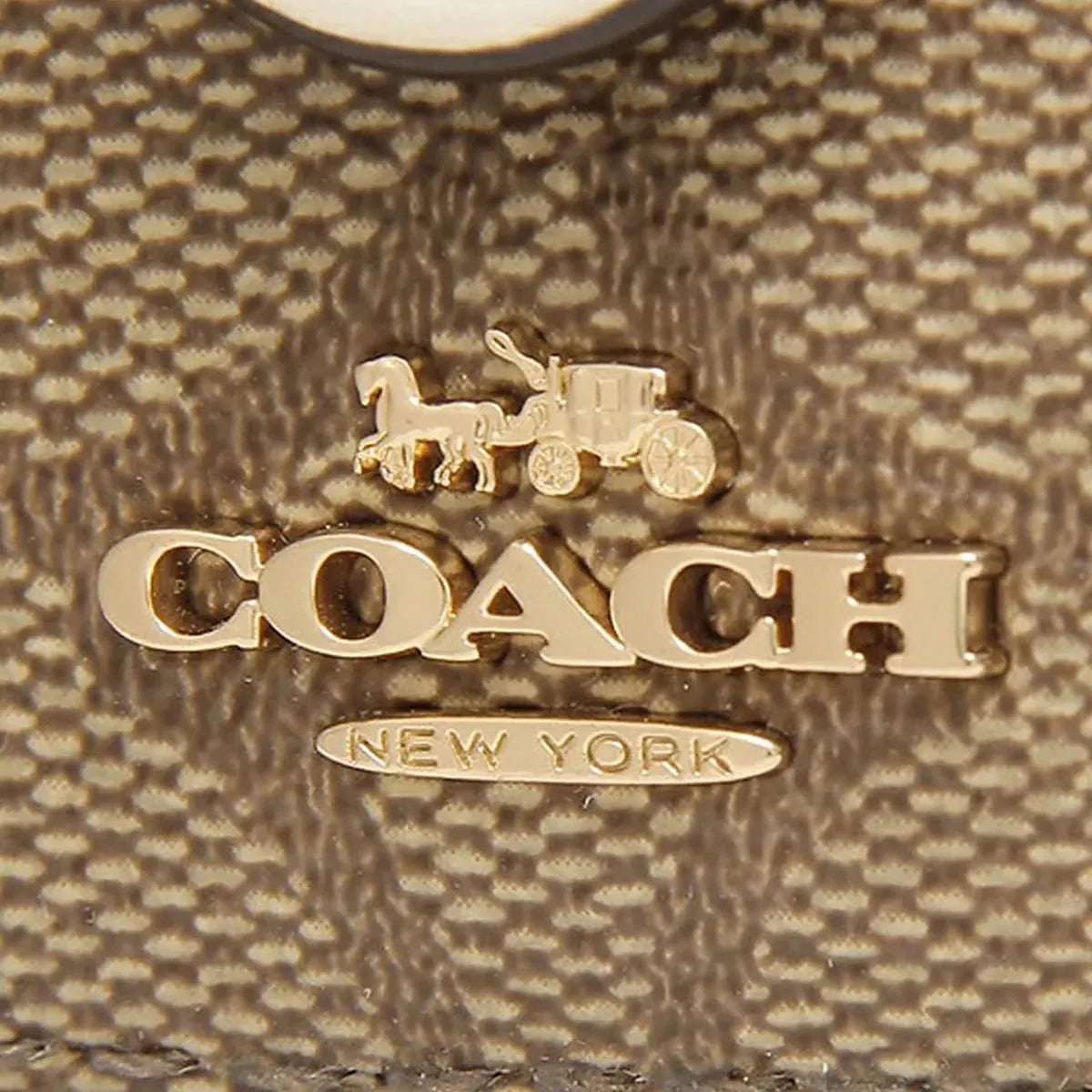 COACH Women’s Signature Canvas Attachment Card Case C7398 IMDJ8