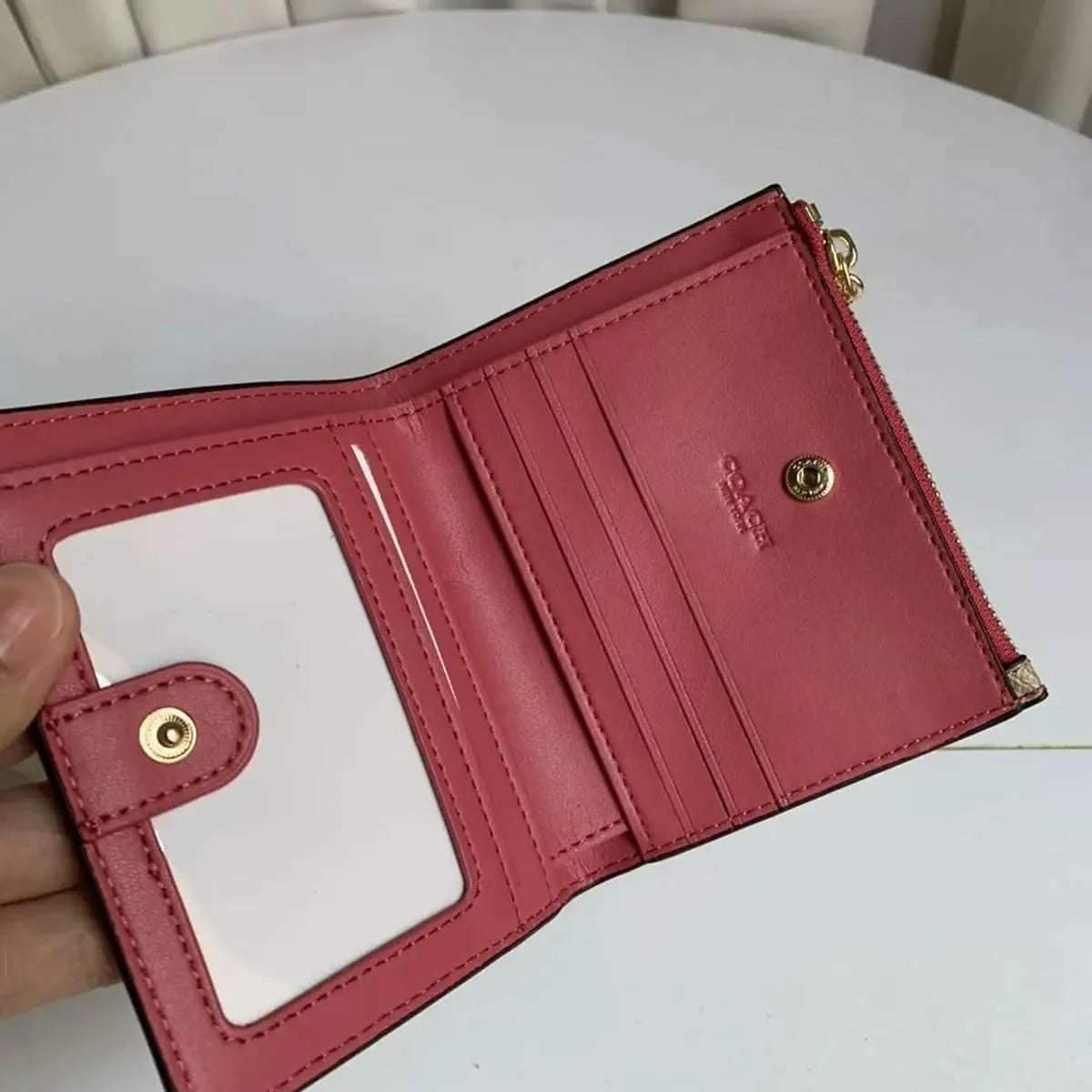 COACH Women’s Signature Canvas Card Holder 78002