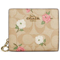COACH Women’s Floral Print Signature Canvas Snap Wallet CR969-IMOTV