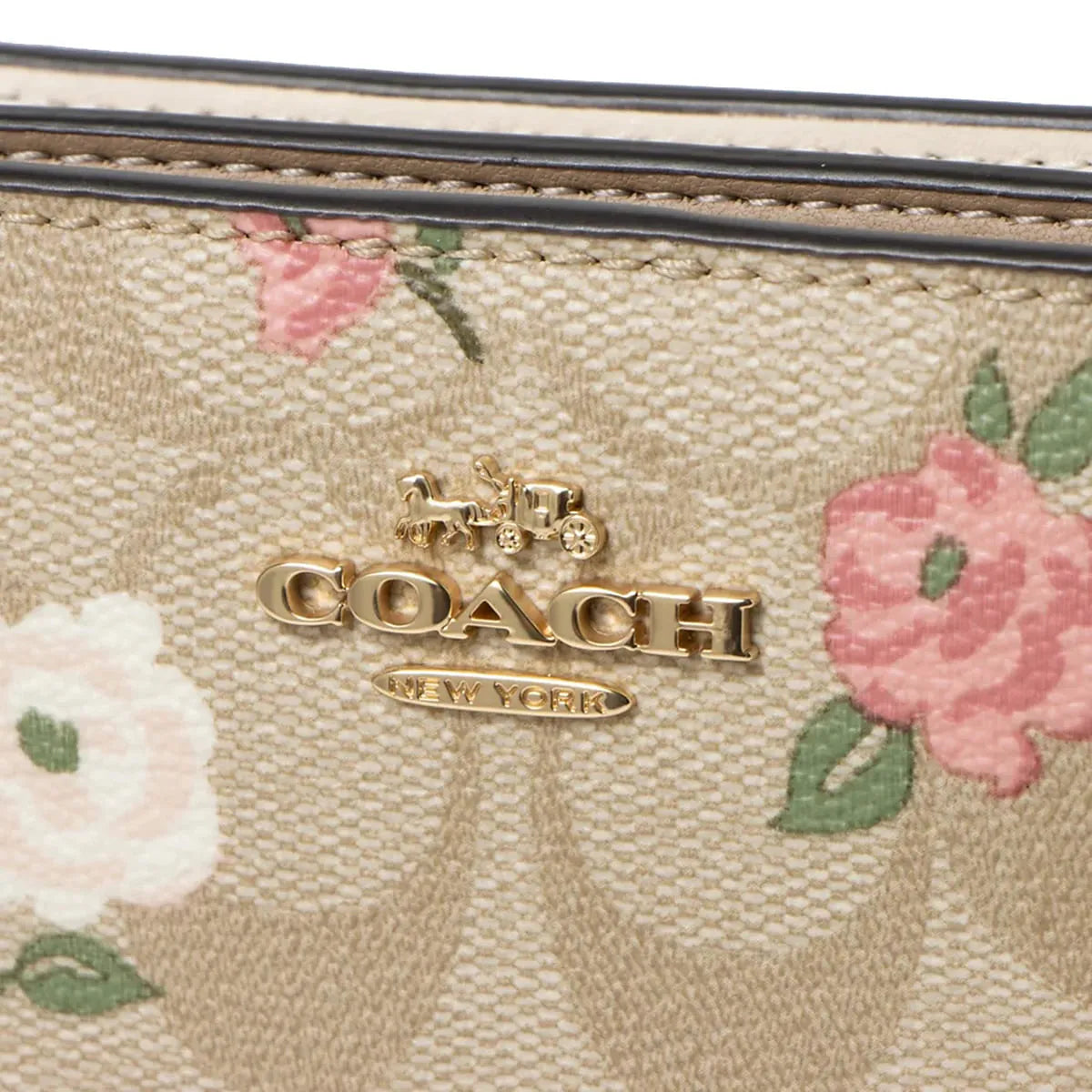 COACH Women’s Floral Print Signature Canvas Snap Wallet CR969-IMOTV