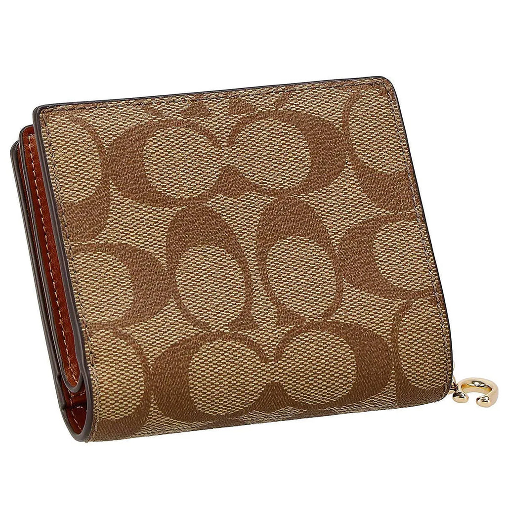 COACH Women’s Signature Canvas Snap Wallet C3309 IMNLJ
