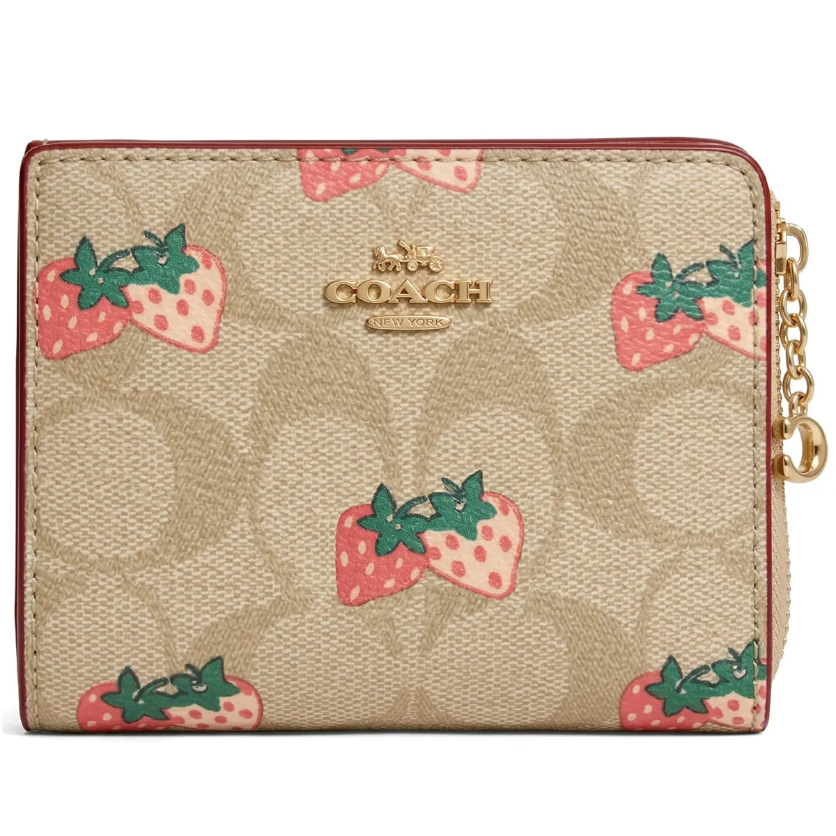 COACH Women’s Strawberry Print Signature Card Holder