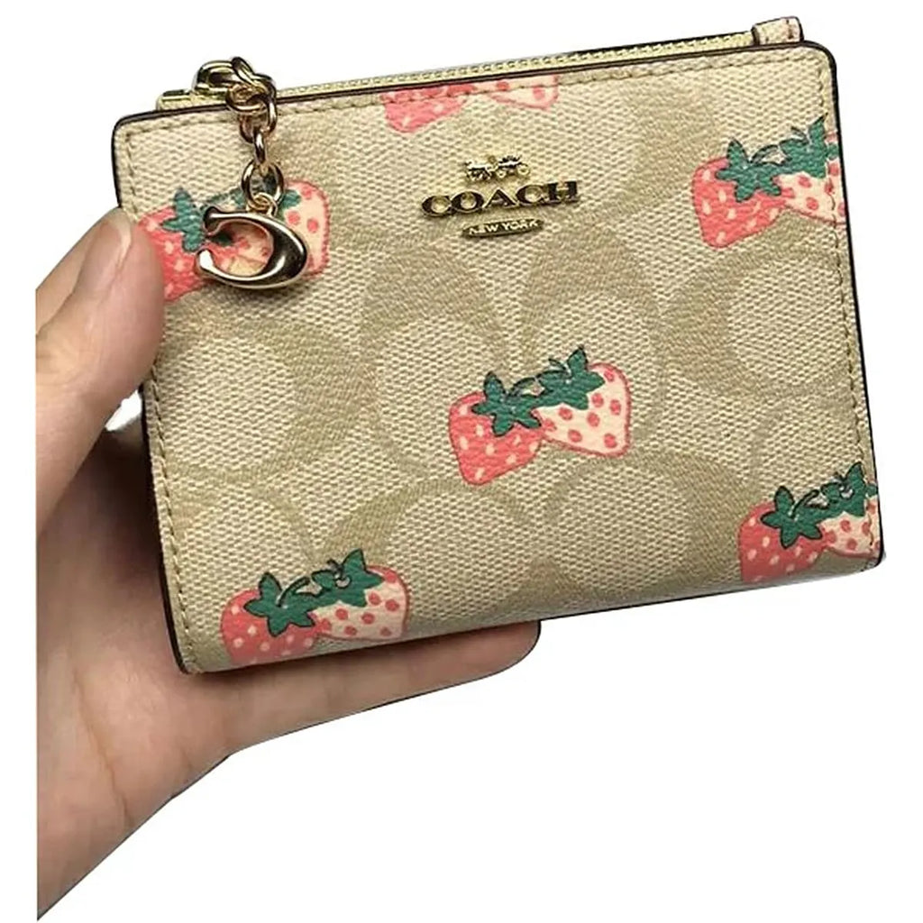 COACH Women’s Strawberry Print Signature Card Holder