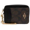 COACH Women’s Signature Canvas Zip Card Case CW883