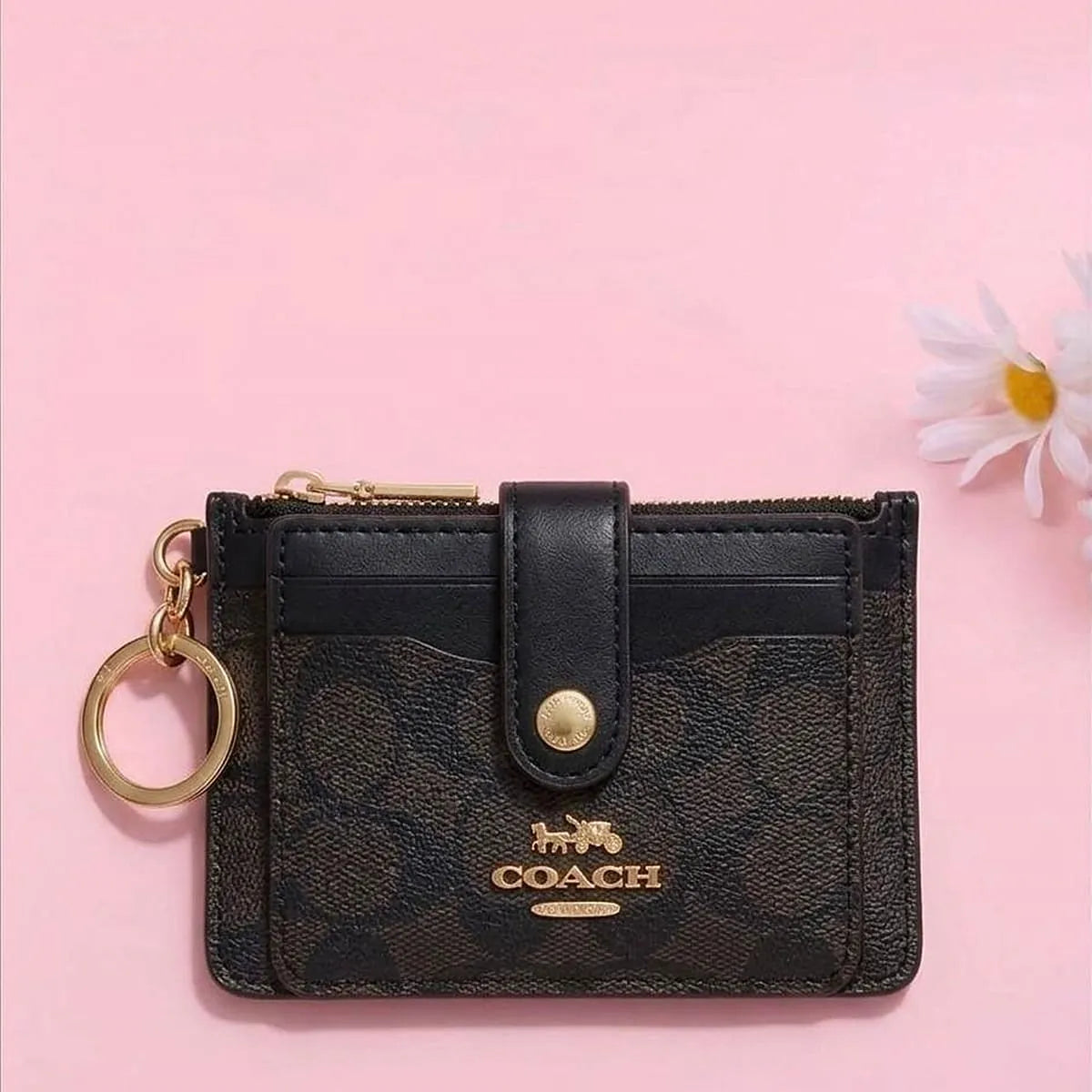 Coach Women’s Signature Card Holder and Coin Purse C7398