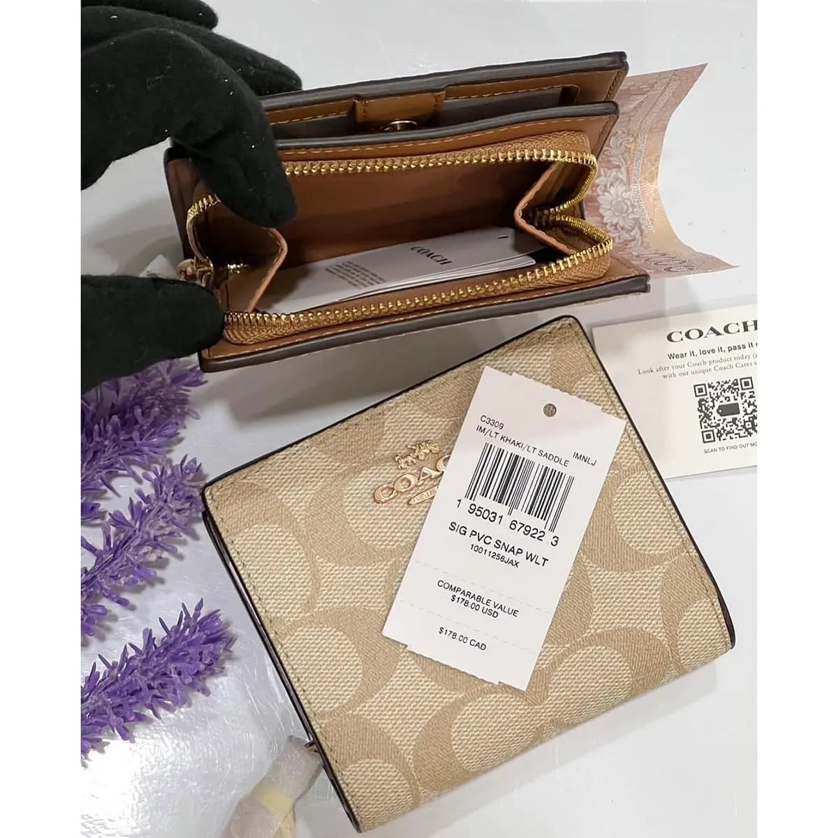 COACH Women’s Signature Snap Wallet C3309 IMS5U