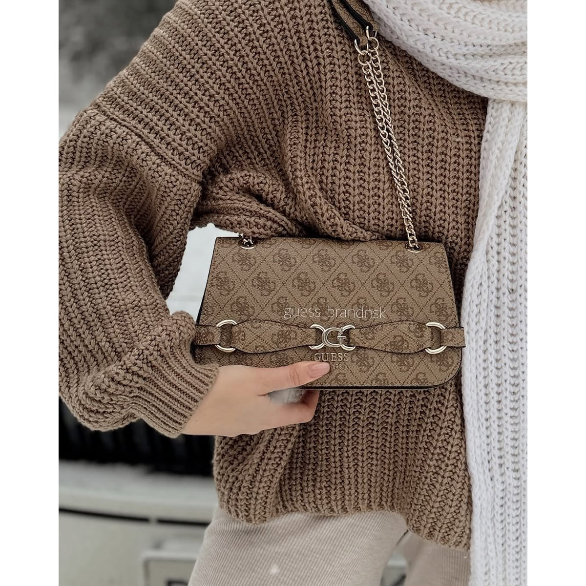 Guess Beige Women Shoulder Bag