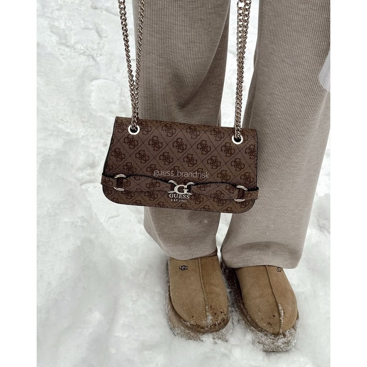 Guess Beige Women Shoulder Bag
