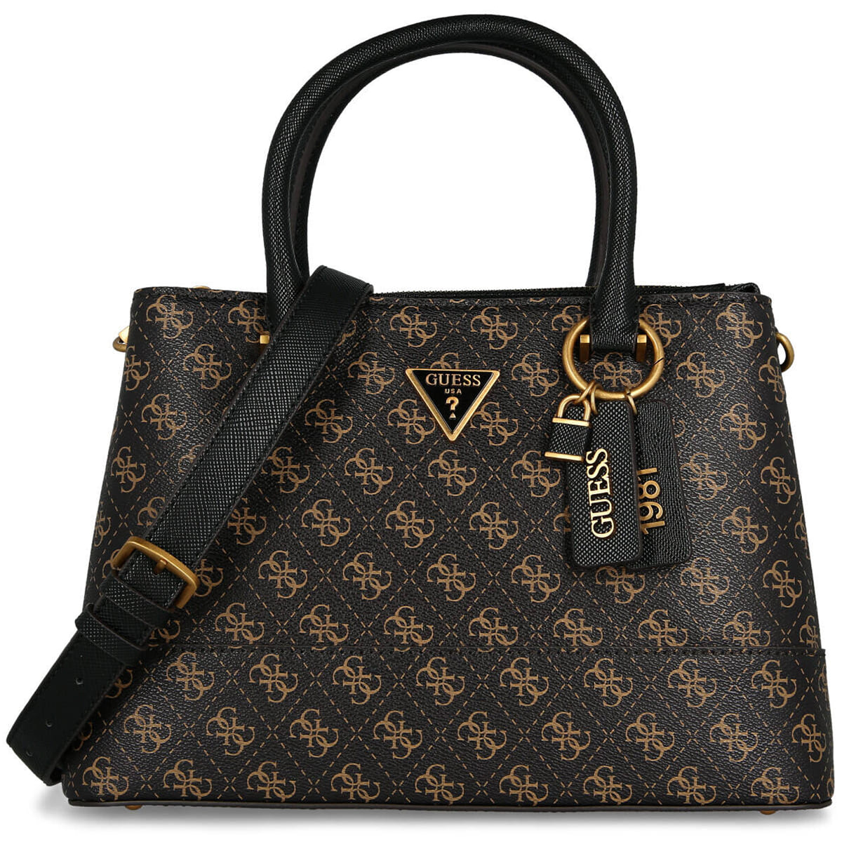 Guess Brown Black Women Handbag Hwqb83 77060