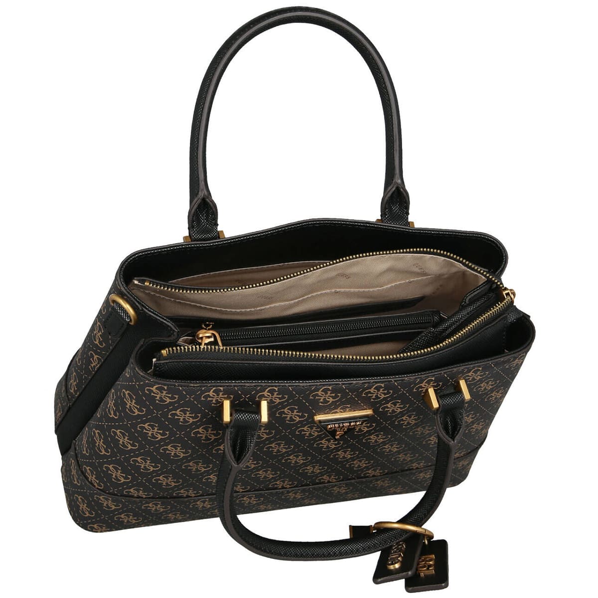 Guess Brown Black Women Handbag Hwqb83 77060