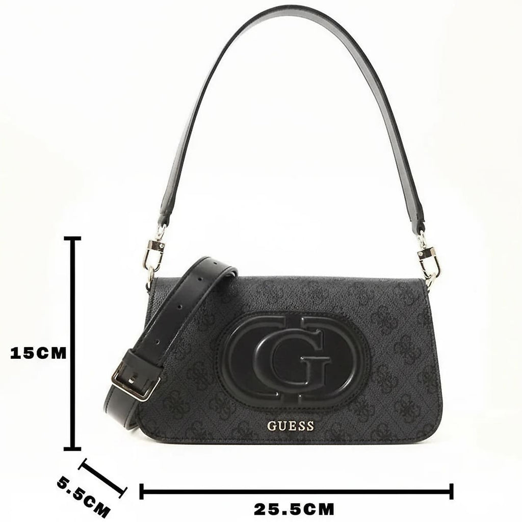 Guess Coal Black Women Shoulder Bag Hwesg951320