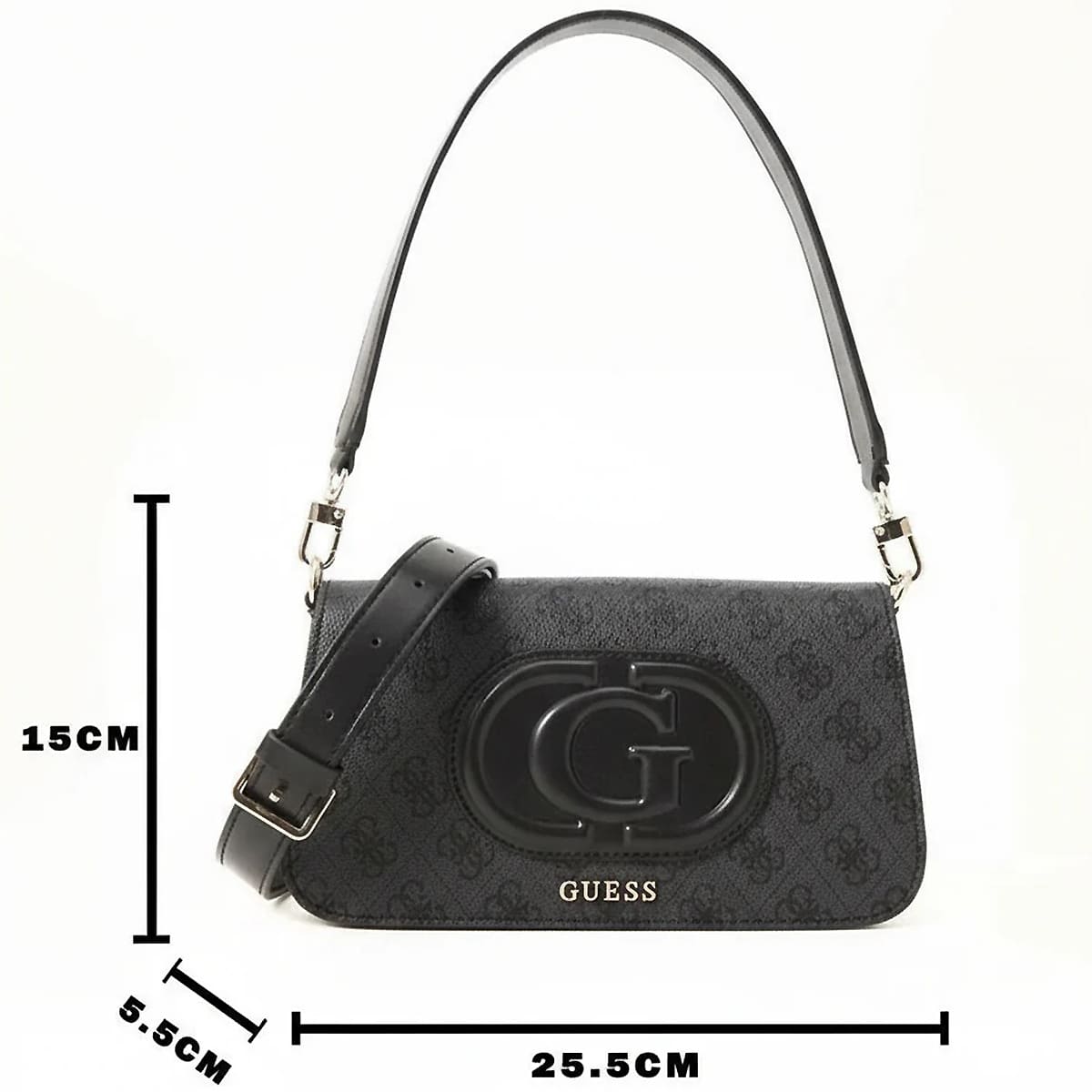 Guess Coal Black Women Shoulder Bag Hwesg951320