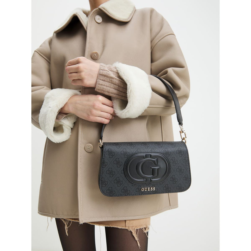 Guess Coal Black Women Shoulder Bag Hwesg951320